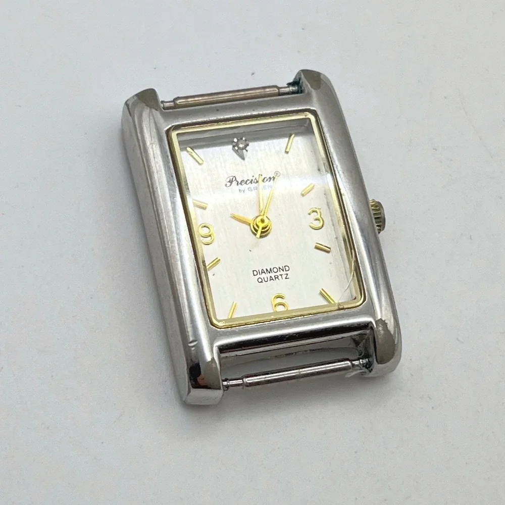 Precision by Gruen GP437L Silver Gold Tone Diamond Quartz Womens Watch Head